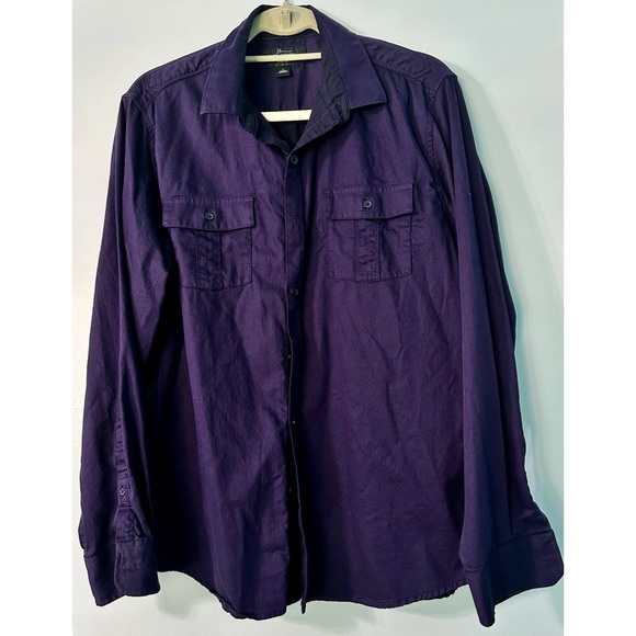 Marc Anthony Other - Marc Anthony Slim-Fit Stretch Woven Shirt – Purple Summer Button-Down | Large